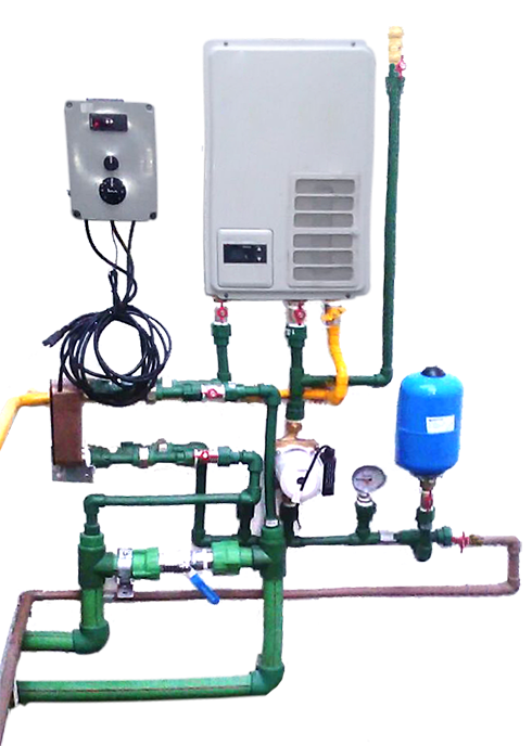  Kit de aquecimento a gás para piscinas de pequenos e grandes portes 